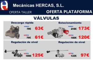 Promoción válvulas neumáticas camión y remolque