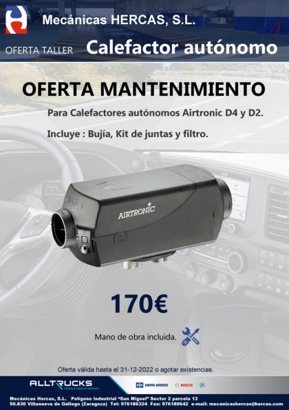 Promoción calefactor auxiliar