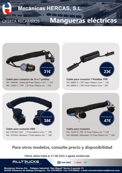 Oferta mangueras eléctricas