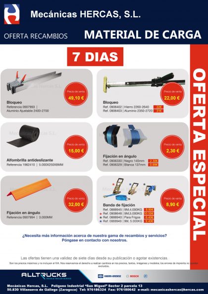 Material de estiba ¡¡FIN DE STOCK!!