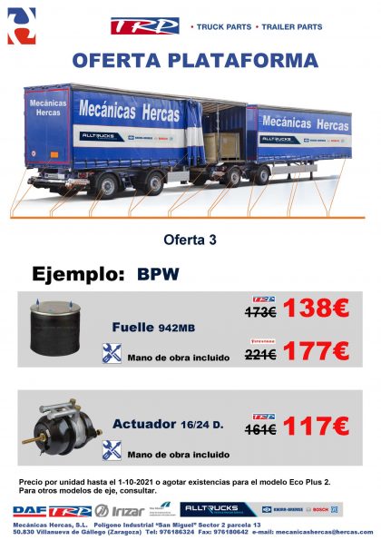 Promoción actuadores freno y fuelles de suspensión