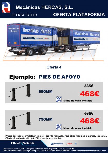 Promoción pies de apoyo
